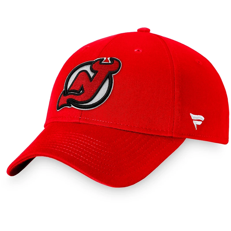 Casquette réglable Fanatics rouge New Jersey Devils Core pour hommes