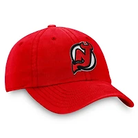Casquette ajustable avec logo principal Core Red New Jersey Devils Fanatics pour hommes