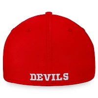 Casquette Flex Fanatics rouge pour homme, logo principal des New Jersey Devils.