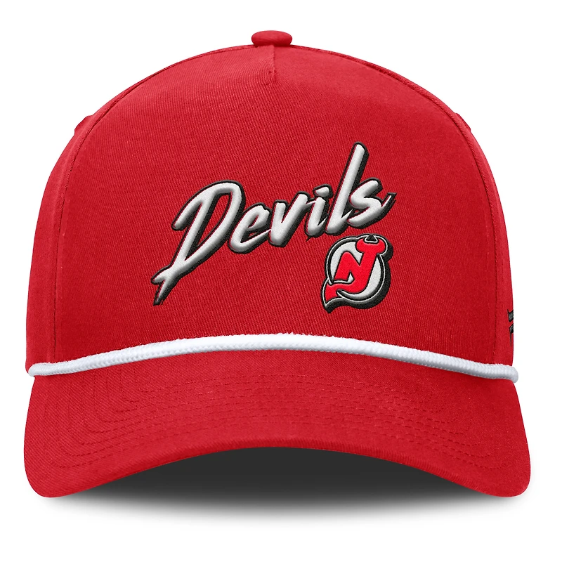 Men's Fanatics Red New Jersey Devils Decades Collection A-Frame Rope Adjustable Hat