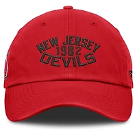 Men's Fanatics Red New Jersey Devils Fundamentals Archer Adjustable Hat