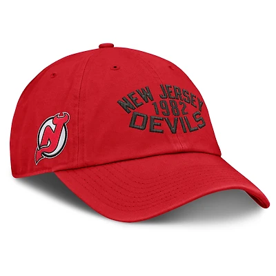Casquette ajustable Archer Fundamentals des Devils du New Jersey pour hommes, rouge