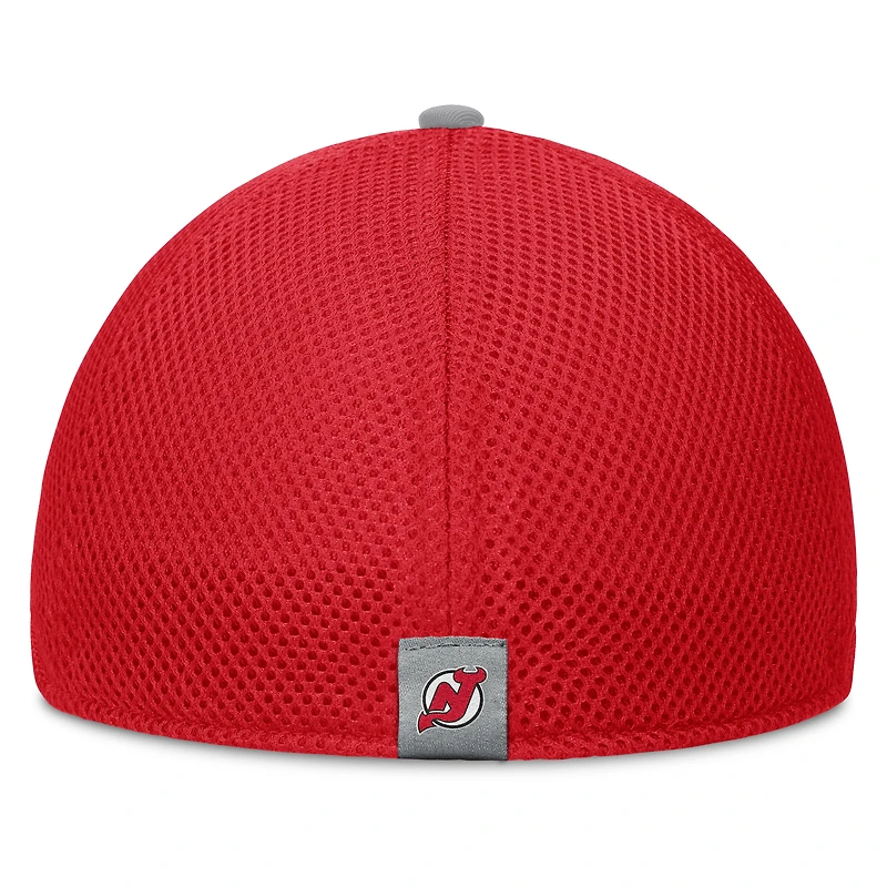 Men's Fanatics Red New Jersey Devils Fundamentals Span Flex Hat