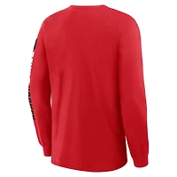 Men's Fanatics Red New Jersey Devils Goal Crease Legacy Long Sleeve T-Shirt