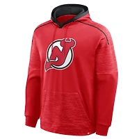 Sweat à capuche Fanatics rouge pour homme, modèle gardien de but/défenseur des New Jersey Devils