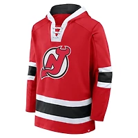 Sweat à capuche en polaire rouge fanatiques pour hommes New Jersey Devils Inside Line
