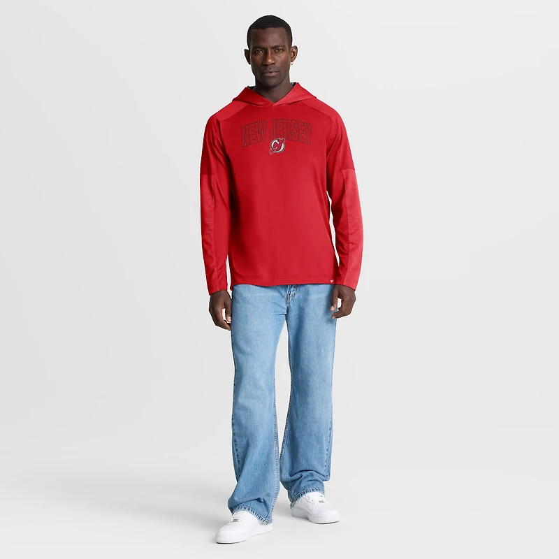 T-shirt à capuche manches longues pour homme Fanatics Red New Jersey Devils Penalty Shot