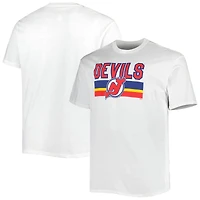 T-shirt blanc Fanatics pour hommes des Devils du New Jersey Big & Tall Special Edition 2.0