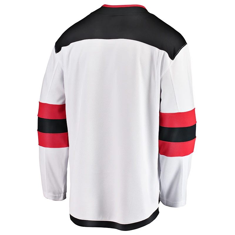 Maillot Breakaway Away blanc des Devils du New Jersey Fanatics pour hommes