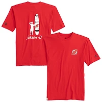 T-shirt rouge chiné Spencer des Devils du New Jersey pour homme de Johnnie-O