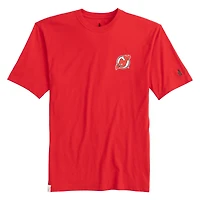 T-shirt rouge chiné Spencer des Devils du New Jersey pour homme de Johnnie-O
