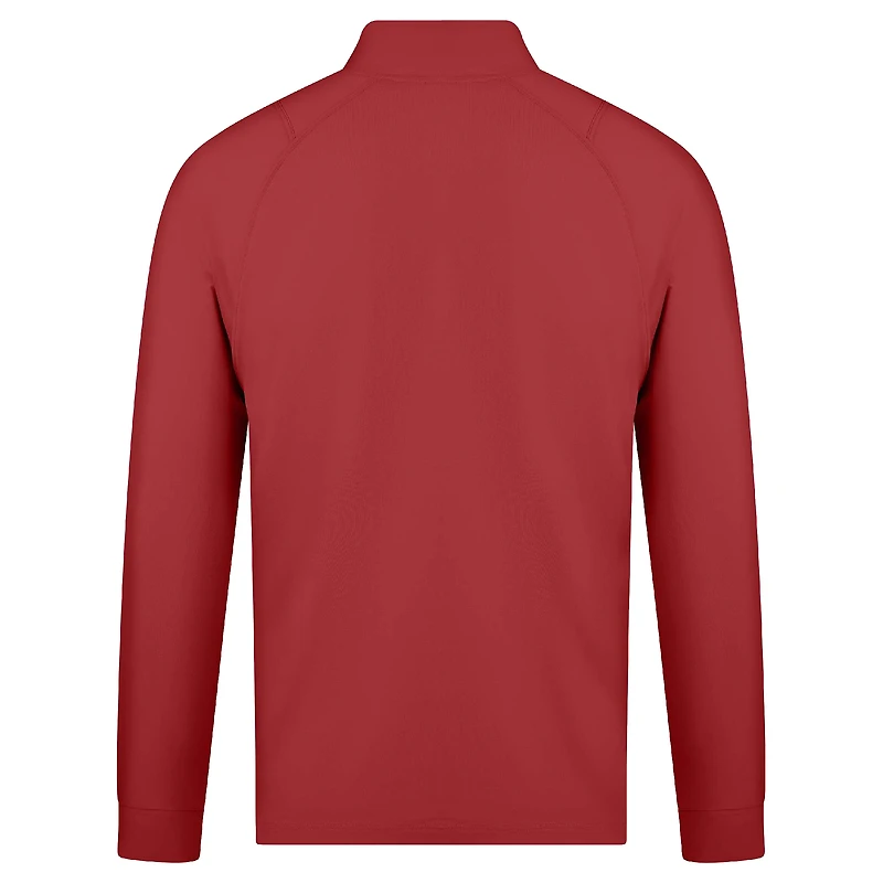 Men's Levelwear Red New Jersey Devils Theory Insignia Core Raglan Quarter-Zip Pullover Top
