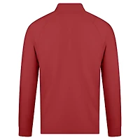 Men's Levelwear Red New Jersey Devils Theory Insignia Core Raglan Quarter-Zip Pullover Top