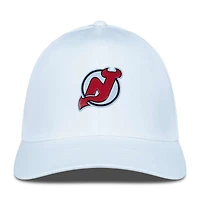 Casquette Zeta Insignia Core Flex blanche pour homme des Devils du New Jersey Levelwear