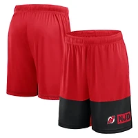 Short rouge athlétique à logo pour homme des Devils du New Jersey, le meilleur meilleurs