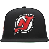 Casquette Snapback noire Mitchell & Ness New Jersey Devils Core Top Spot pour hommes
