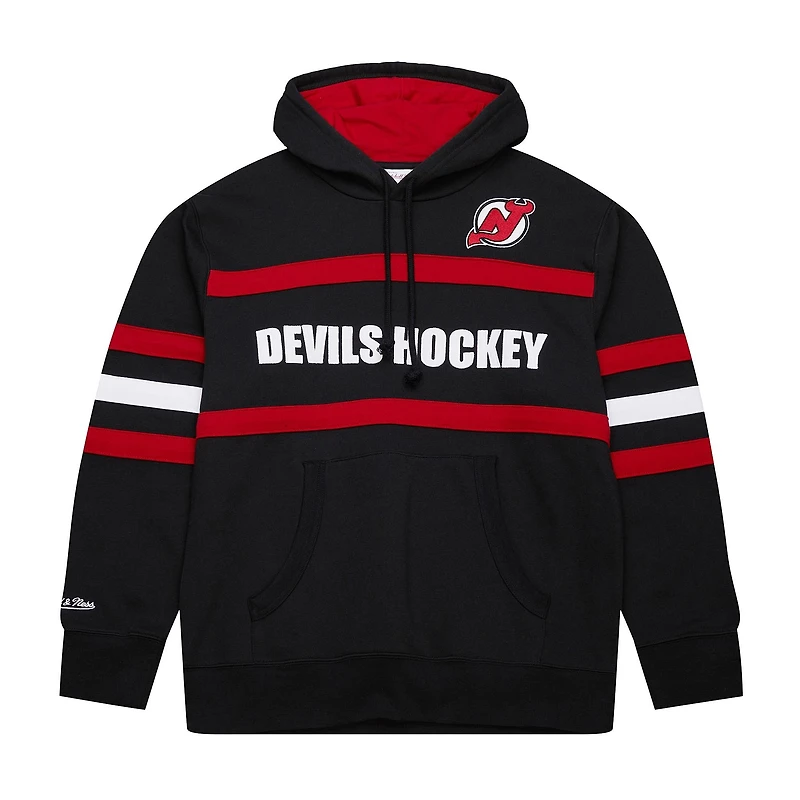 Sweat à capuche noir Mitchell & Ness pour homme avec slogan de l'entraîneur-chef des Devils du New Jersey