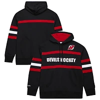 Sweat à capuche noir Mitchell & Ness pour homme avec slogan de l'entraîneur-chef des Devils du New Jersey