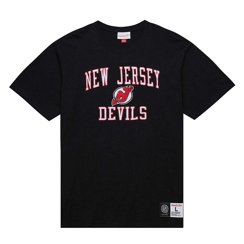T-shirt flammé légendaire des Devils du New Jersey noir Mitchell & Ness pour hommes