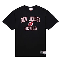T-shirt flammé légendaire des Devils du New Jersey noir Mitchell & Ness pour hommes