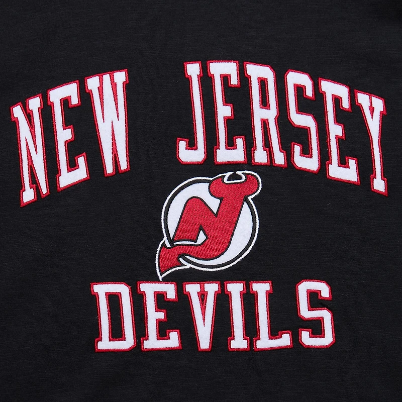 T-shirt flammé légendaire des Devils du New Jersey noir Mitchell & Ness pour hommes