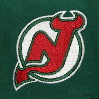 Men's Mitchell & Ness Green New Jersey Devils Retro Script Colorblock Snapback Hat
