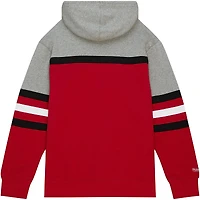 Men's Mitchell & Ness Red/Gray New Jersey Devils Head Coach Pullover Hoodie