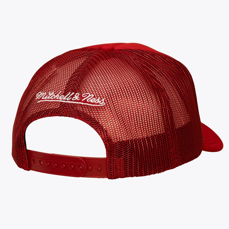 Men's Mitchell & Ness Red New Jersey Devils Head Coach Trucker Adjustable Hat