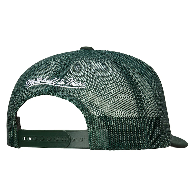 Casquette ajustable Mitchell & Ness blanche/verte pour homme, motif New Jersey Devils Gridlock Trucker