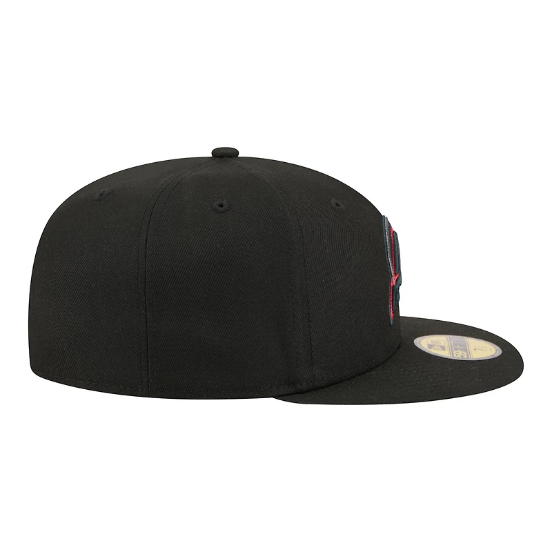 Men's New Era Black Jersey Devils Color Pop 59FIFTY Fitted Hat