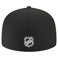 Casquette ajustée New Era 59FIFTY noire pour homme, Jersey Devils, lignes délavées