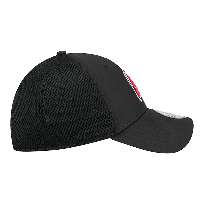 Men's New Era Black Jersey Devils Logo 39THIRTY Flex Hat