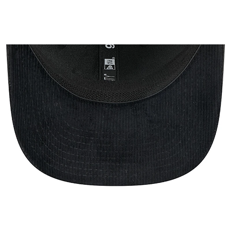 Casquette de camionneur ajustable New Era 9SEVENTY en nylon matelassé noir pour homme des Devils du New Jersey