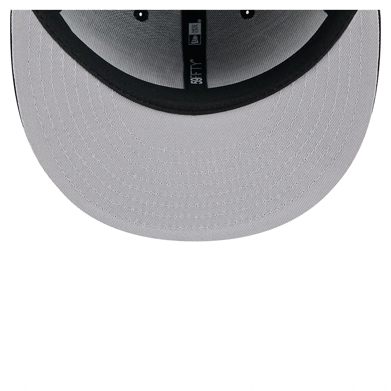 Casquette ajustée 59FIFTY noire New Era pour homme, motif State Stitch des Devils du Jersey