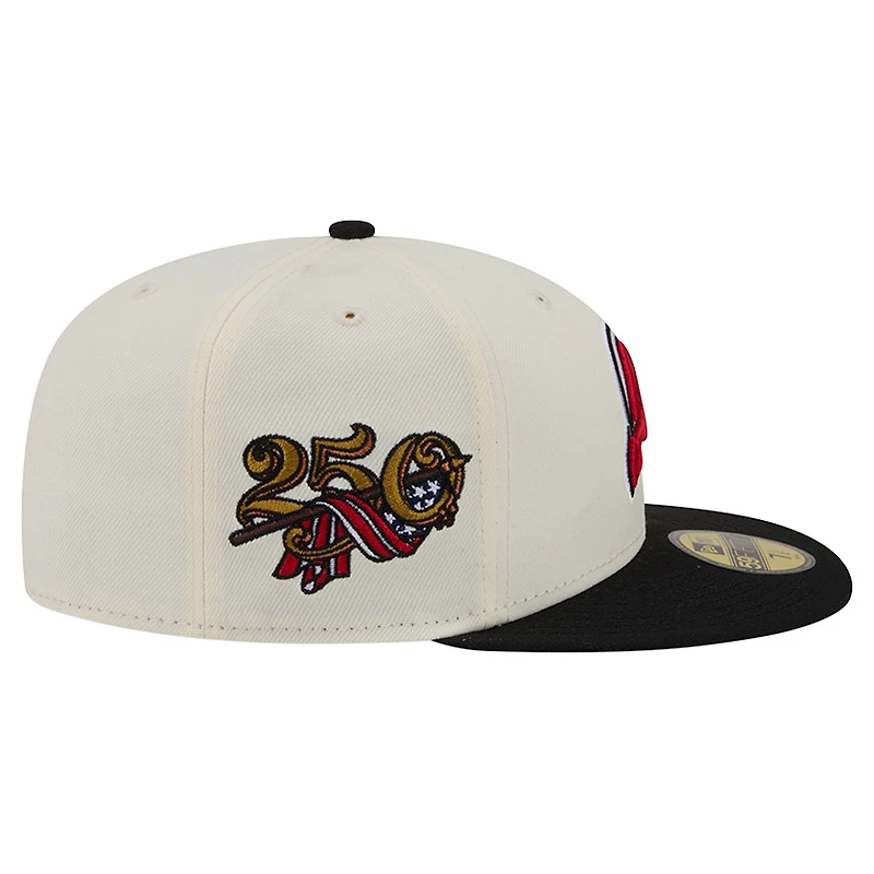 Men's New Era  Cream Jersey Devils America's 250th Two-Tone 59FIFTY Fitted Hat