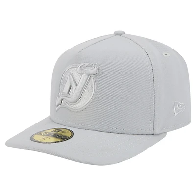 Casquette ajustée A-Frame 59FIFTY pour homme New Era Jersey Devils Color Pack gris