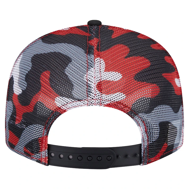 Men's New Era Red/Black New Jersey Devils Camo Meshback 9FIFTY Snapback Hat