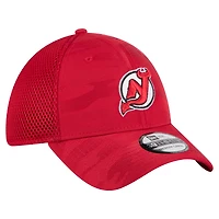 Casquette New Era 39THIRTY Flex Active Subtle Camo pour homme, motif Jersey Devils, rouge