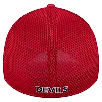 Casquette New Era 39THIRTY Flex Active Subtle Camo pour homme, motif Jersey Devils, rouge