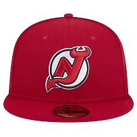 Casquette ajustée Core 59FIFTY des Devils du New Jersey de Era pour homme, rouge