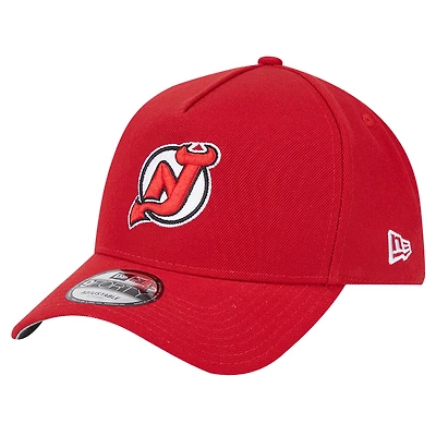 Casquette ajustable New Era Core A-Frame 9FORTY pour homme, New Jersey Devils, rouge