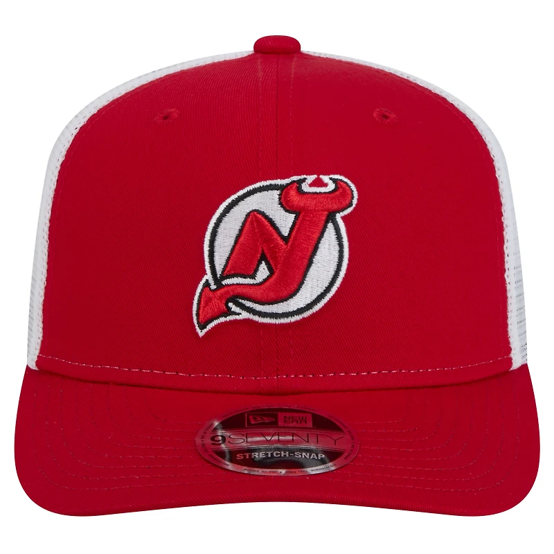 Casquette camionneur extensible 9SEVENTY Core Red New Era pour homme New Jersey Devils