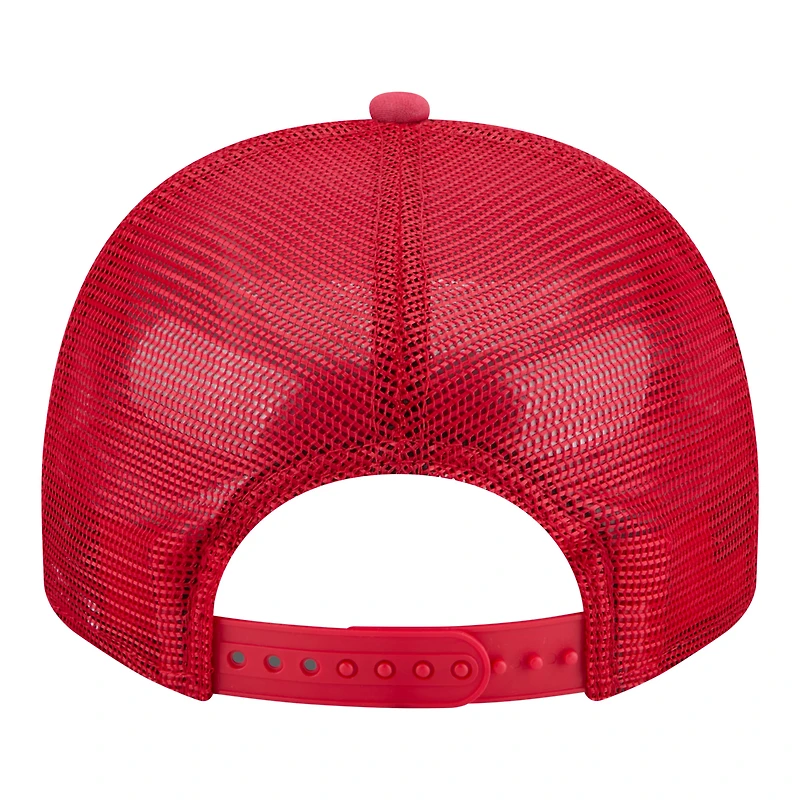 Men's New Era  Red New Jersey Devils Faded A-Frame 9FIFTY Trucker Snapback Hat