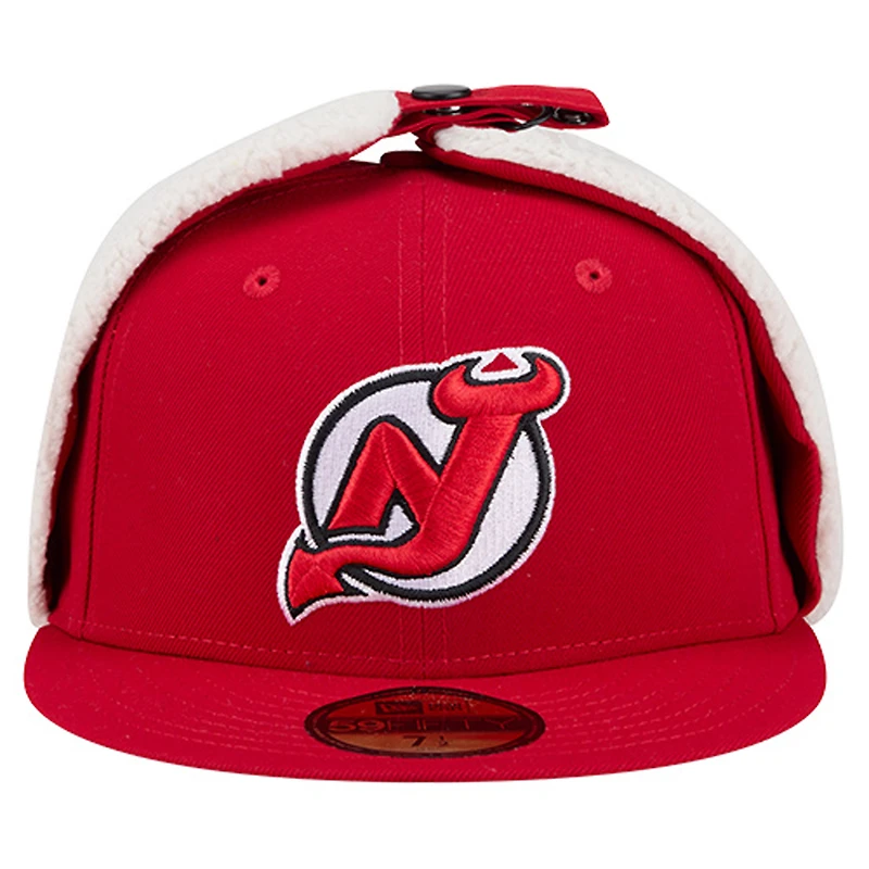 Casquette ajustée classique New Era rouge Jersey Devils pour homme
