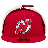 Casquette ajustée classique New Era rouge Jersey Devils pour homme