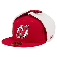 Men's New Era  Red Jersey Devils Injection Dog Ear Classic Fitted Hat