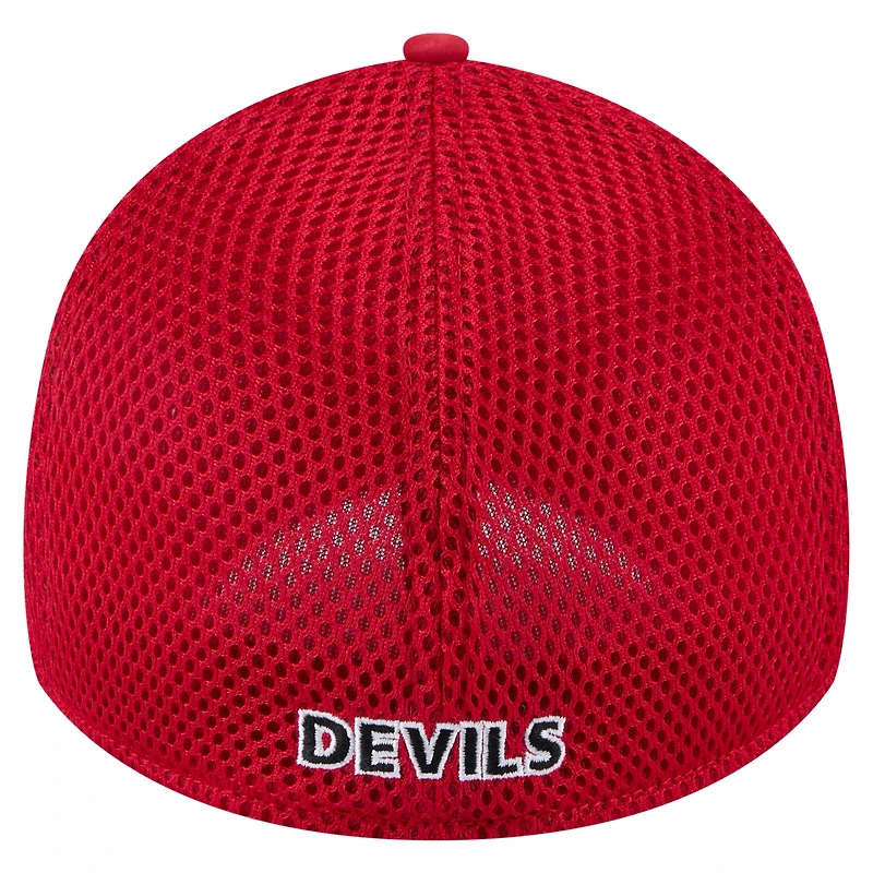 Casquette Linear Featherweight 39THIRTY Flex pour homme New Era Red Jersey Devils