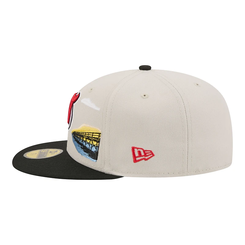 Men's New Era  Tan/Black Jersey Devils Localized City Icon 59FIFTY Fitted Hat