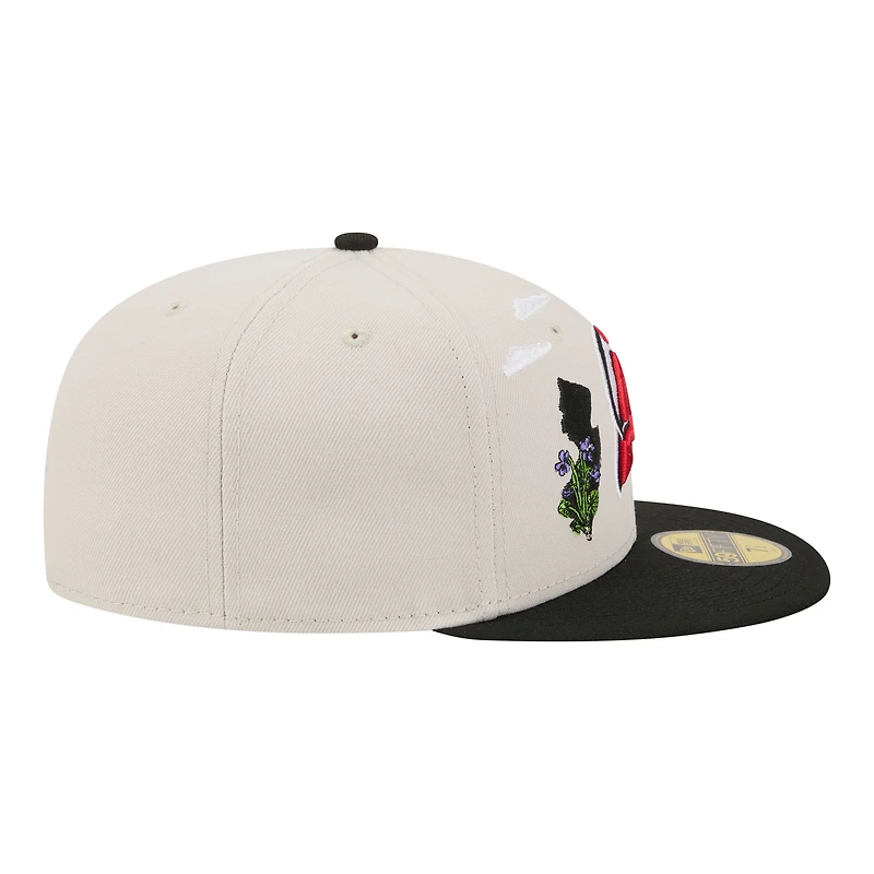 Men's New Era  Tan/Black Jersey Devils Localized City Icon 59FIFTY Fitted Hat