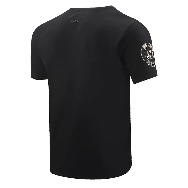 T-shirt Pro Standard noir avec le mot-symbole des Devils du New Jersey pour hommes